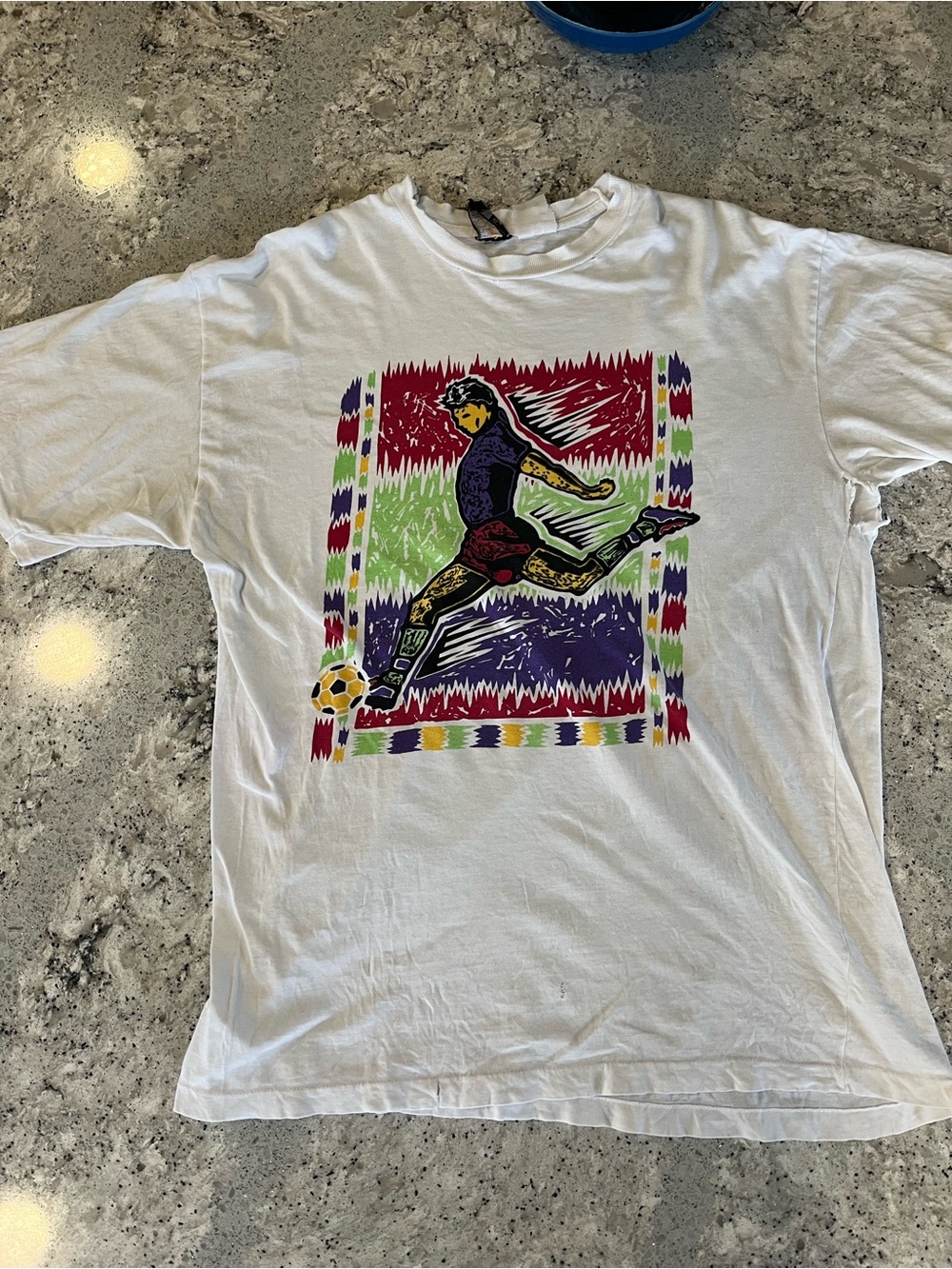 Vintage 90s Thrashed Soccer T-Shirt